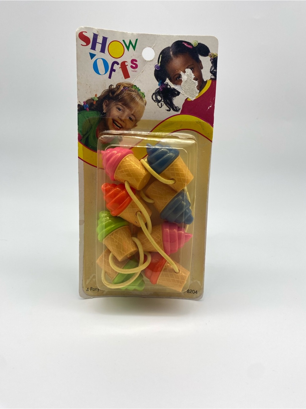 Vintage Kids Ice Cream Cone ponytail holders- Multicolor